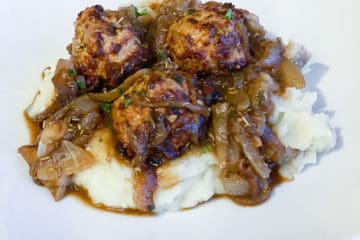 french onion meatballs