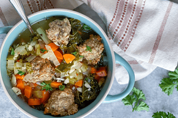 italian wedding soup in a bowl