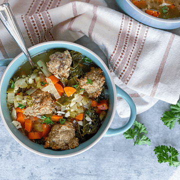 italian wedding soup in a bowl